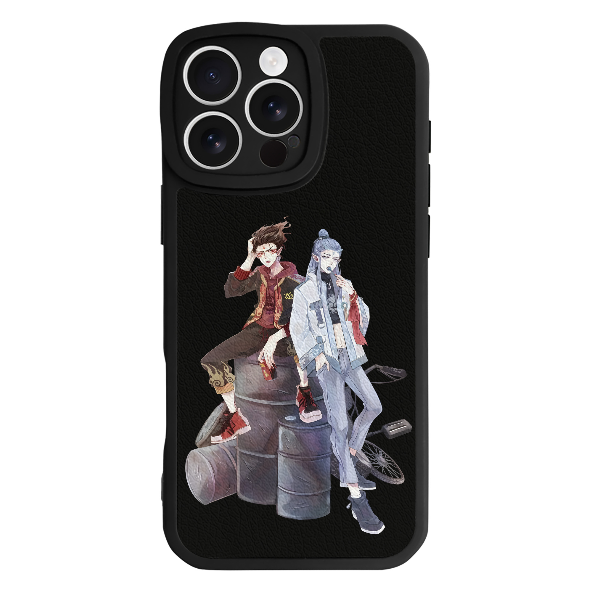 （画像用） Ne Zha 2 ナタ 魔童の大暴れ 【iPhone 16シリーズ対応】シリコンスマホケース（レザー調） 材質：シリコン